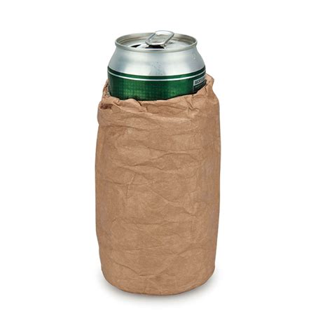 fake paper bag koozie